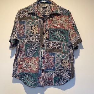 Vintage Button-Up Shirt, Size S/M